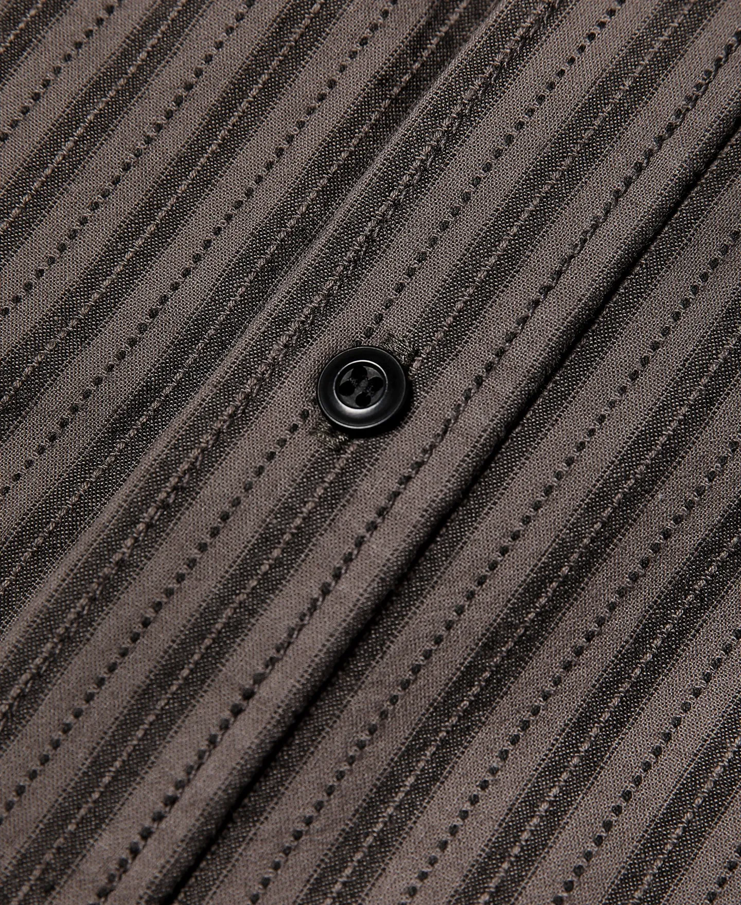 1930s 6 oz Yarn-Dyed Dobby Taupe Brown Striped Work Shirt