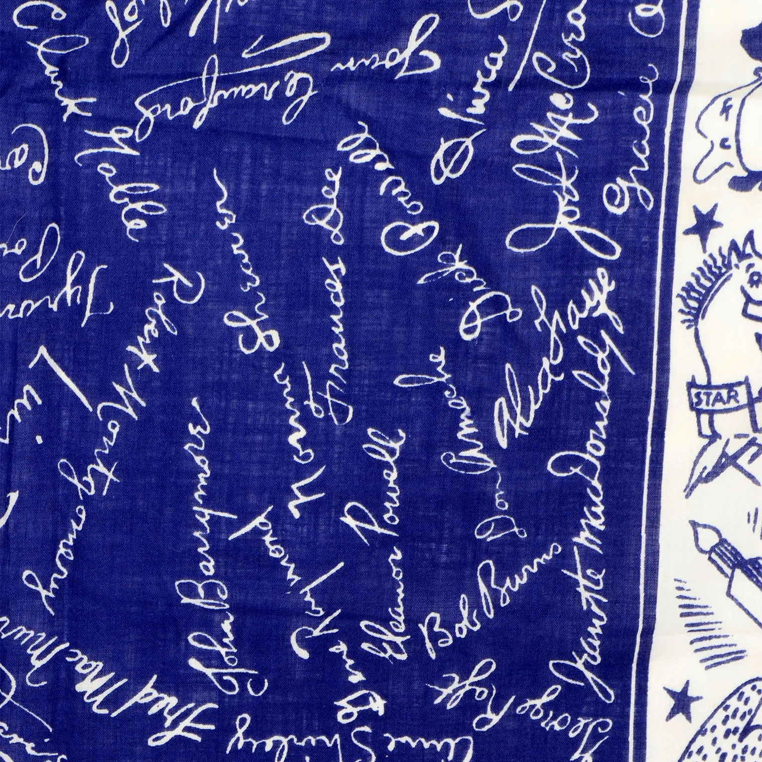 1930s Rare Vintage Hollywood Premier Movie Star Scarf Handkerchief