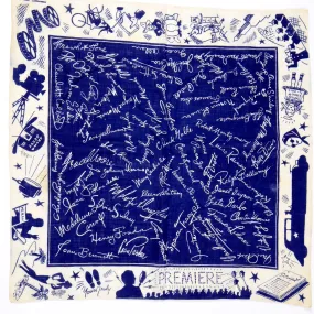 1930s Rare Vintage Hollywood Premier Movie Star Scarf Handkerchief