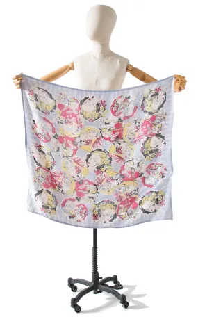 1940s Evening Soirée Novelty Print Scarf