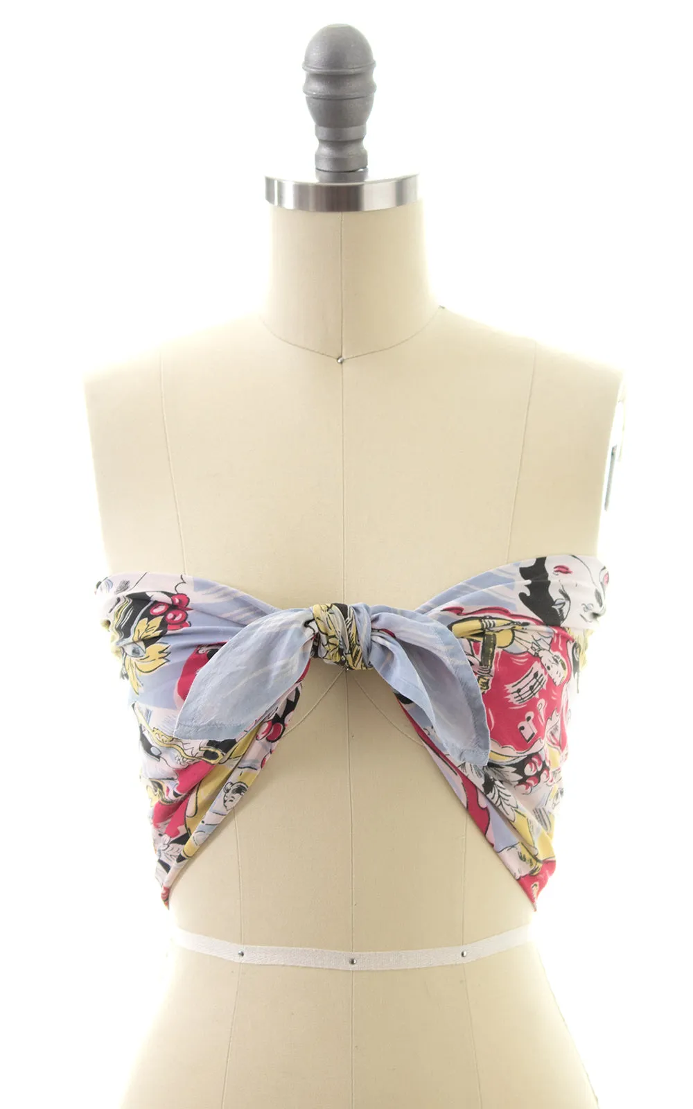 1940s Evening Soirée Novelty Print Scarf