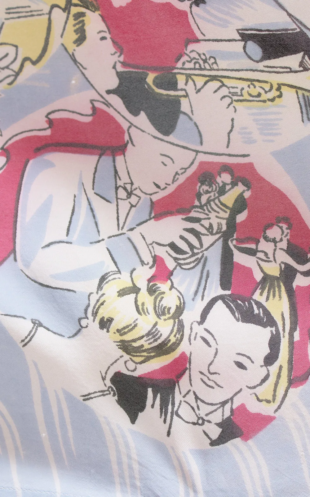 1940s Evening Soirée Novelty Print Scarf