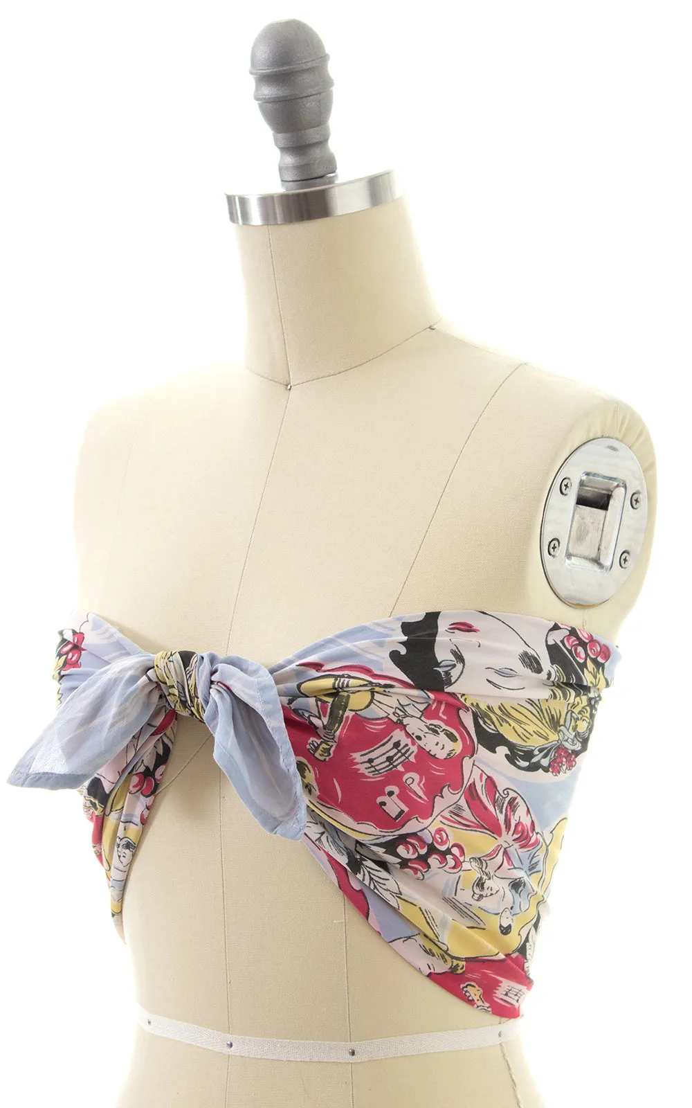 1940s Evening Soirée Novelty Print Scarf