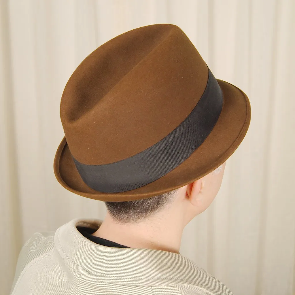 1950s Brown Trilby Felt Hat
