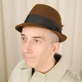 1950s Brown Trilby Felt Hat
