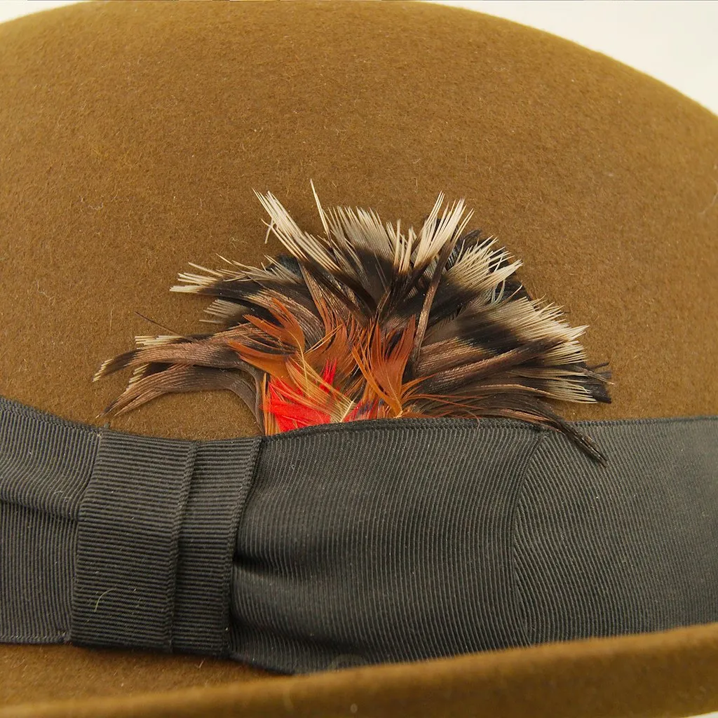 1950s Brown Trilby Felt Hat