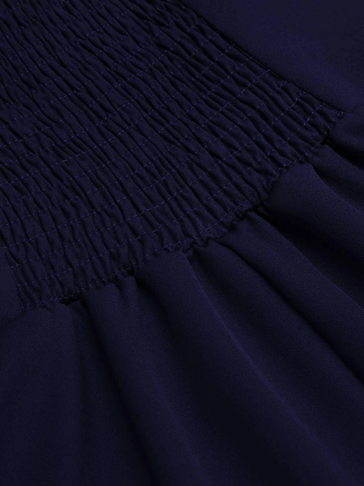 1950s Halter Navy Swing Dress