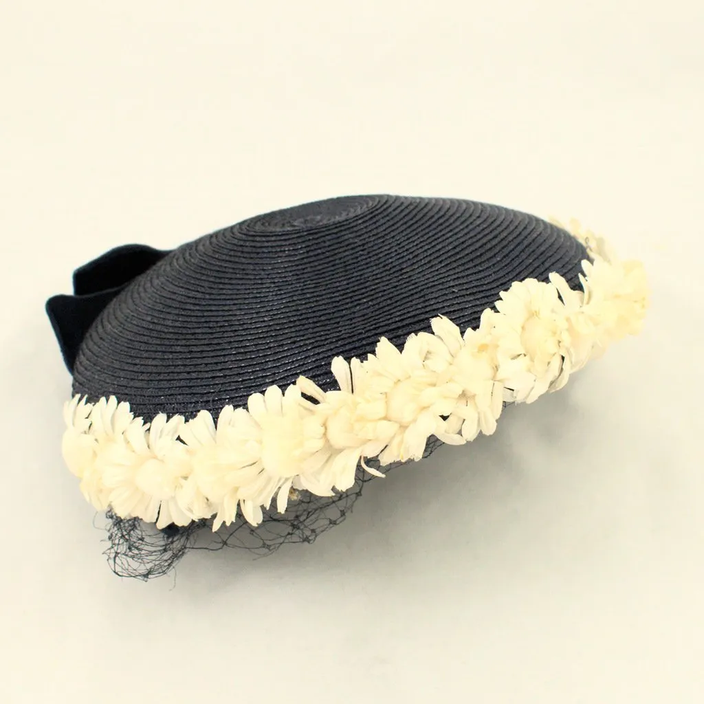 1950s Navy Daisy Hat