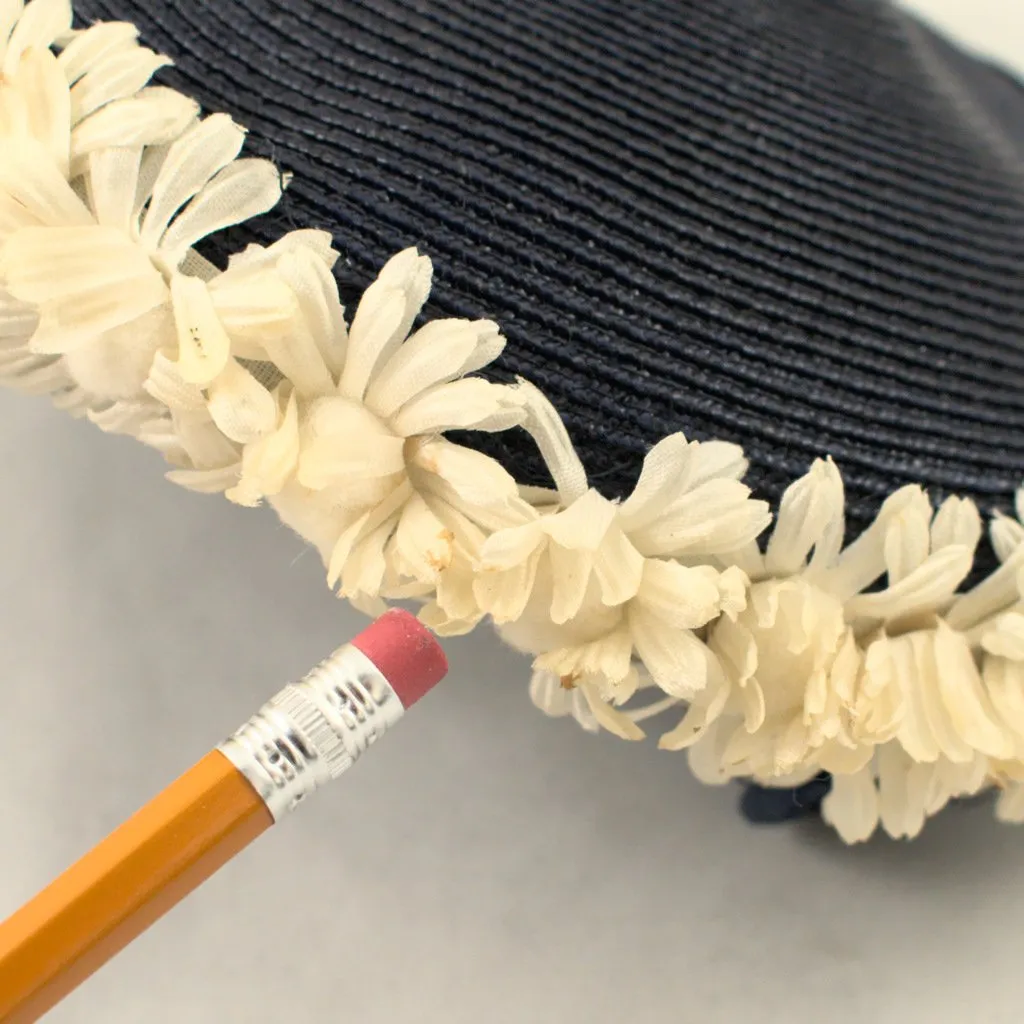 1950s Navy Daisy Hat