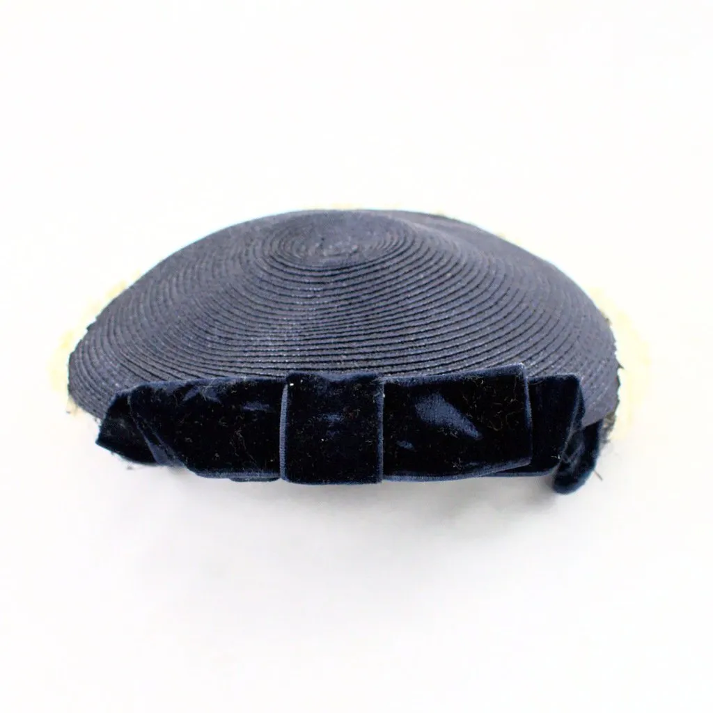 1950s Navy Daisy Hat