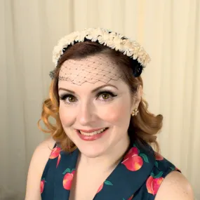 1950s Navy Daisy Hat
