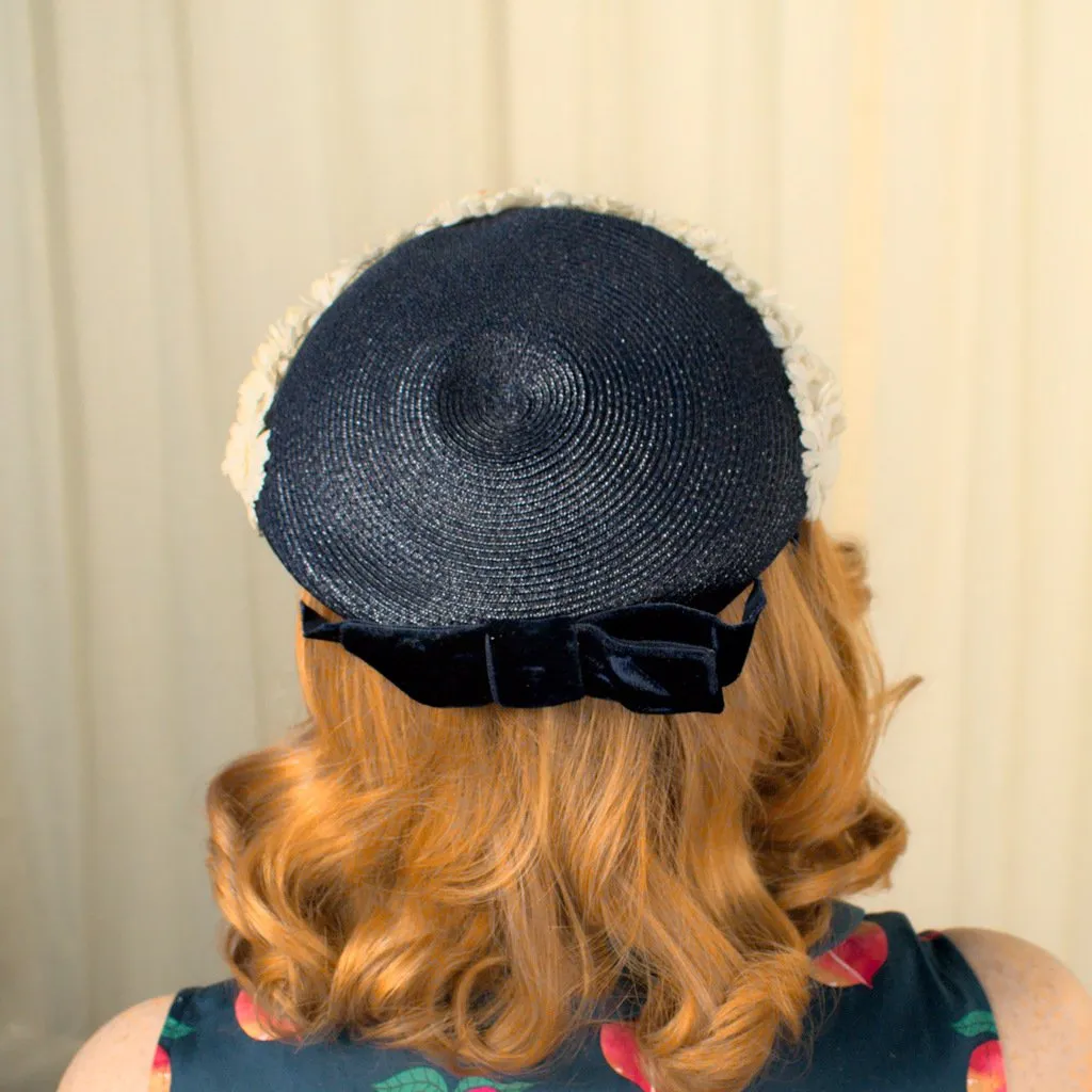 1950s Navy Daisy Hat