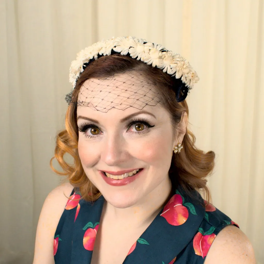 1950s Navy Daisy Hat
