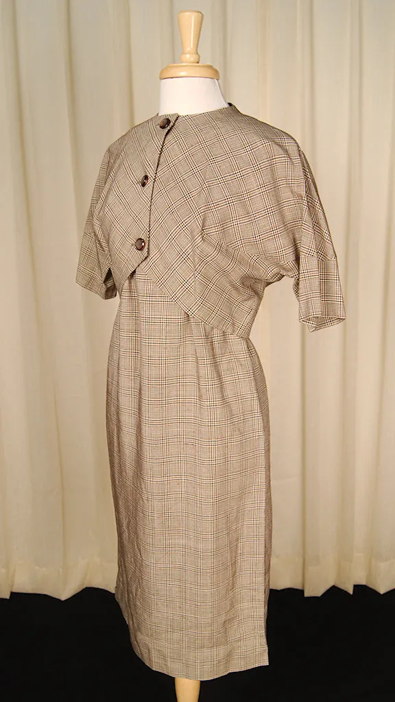 1950s Plaid Dress w Jacket