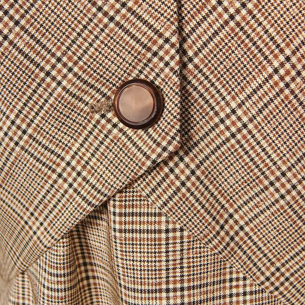 1950s Plaid Dress w Jacket