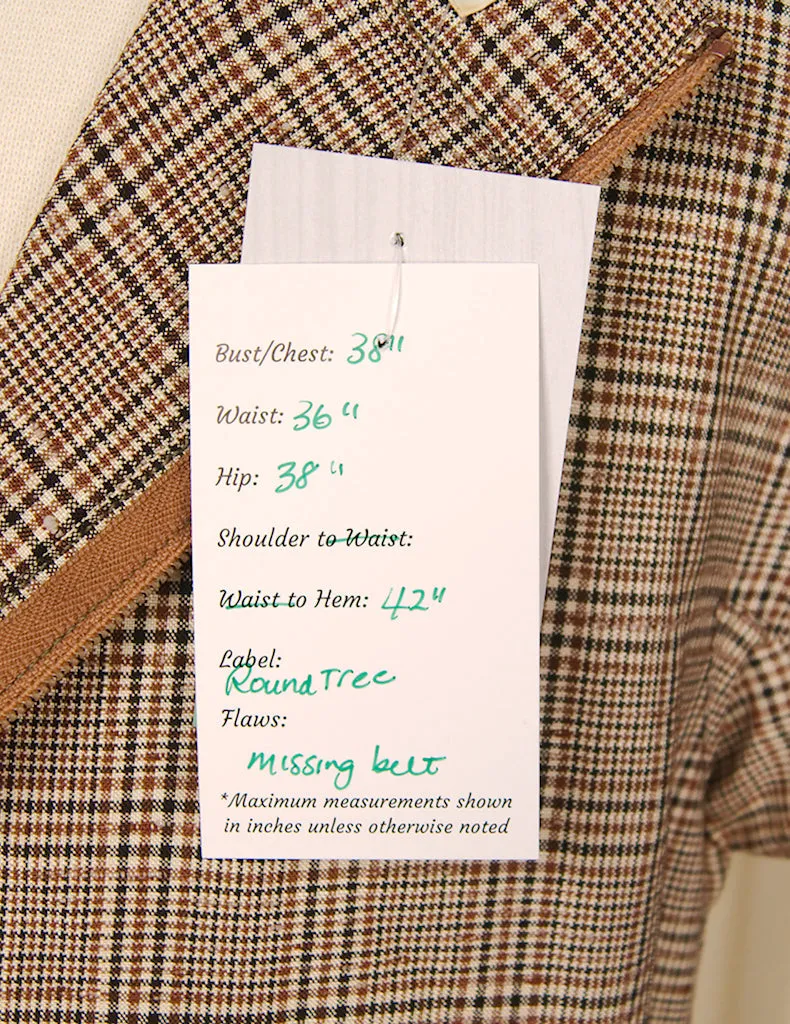 1950s Plaid Dress w Jacket