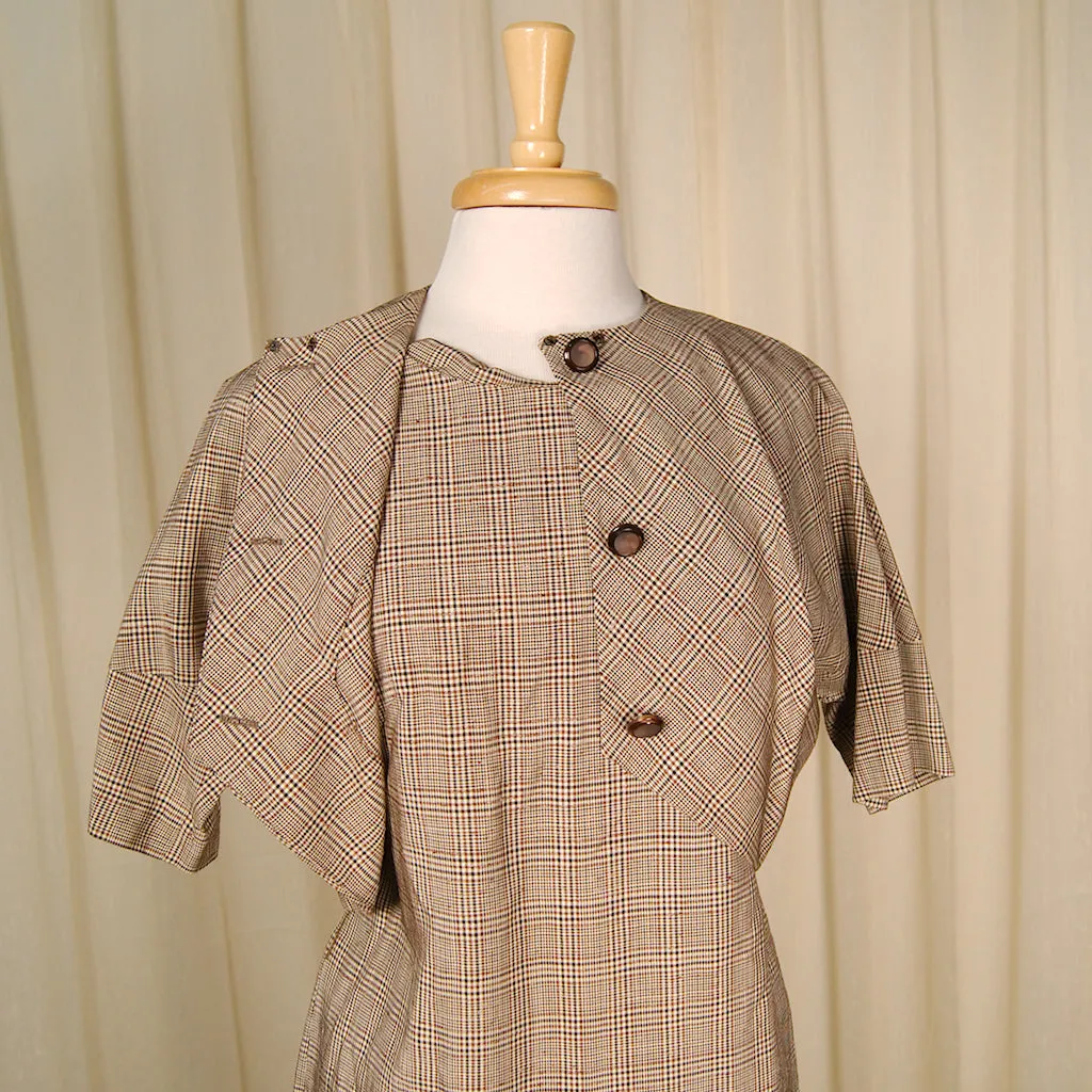 1950s Plaid Dress w Jacket