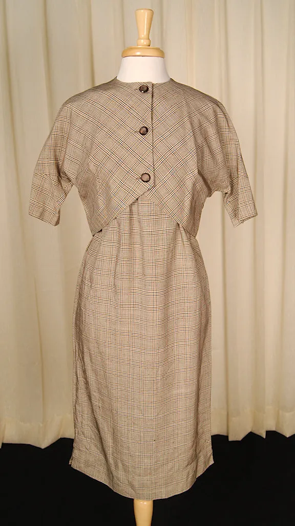 1950s Plaid Dress w Jacket
