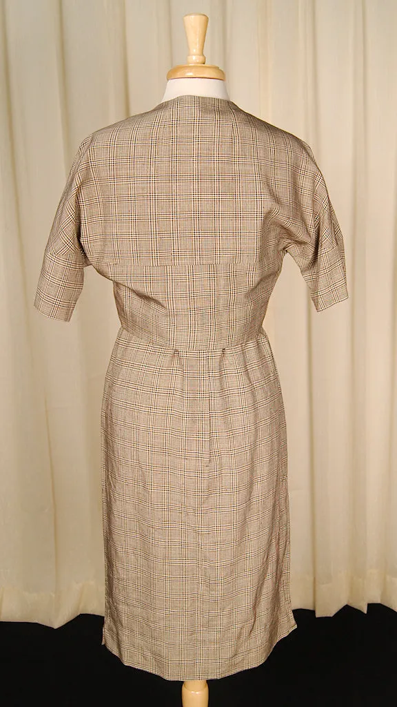 1950s Plaid Dress w Jacket