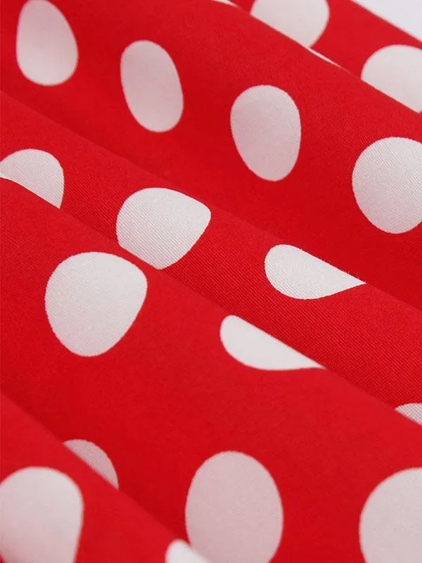 1950S Vintage Polka Dot Spaghetti Strap Dress