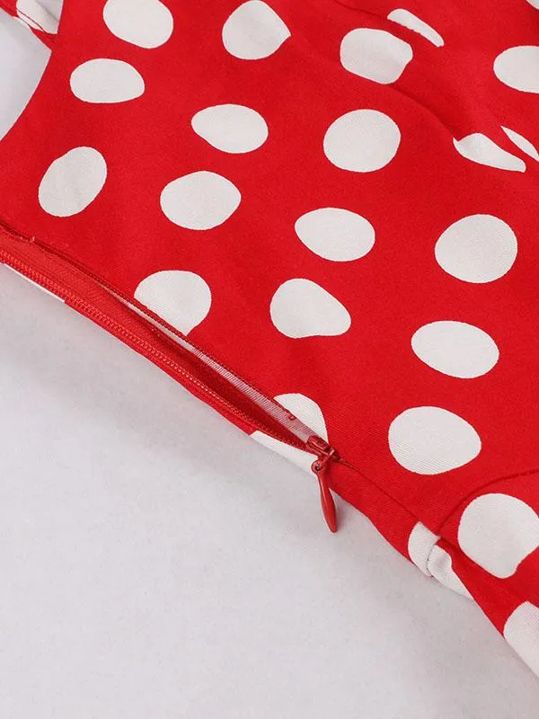 1950S Vintage Polka Dot Spaghetti Strap Dress