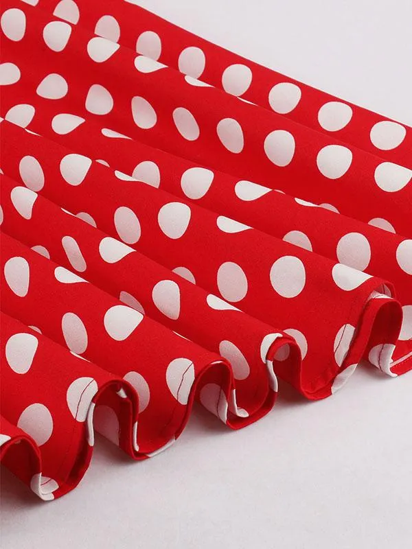 1950S Vintage Polka Dot Spaghetti Strap Dress