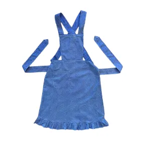 1960s Blue  Polka Dot Apron 3-4Y