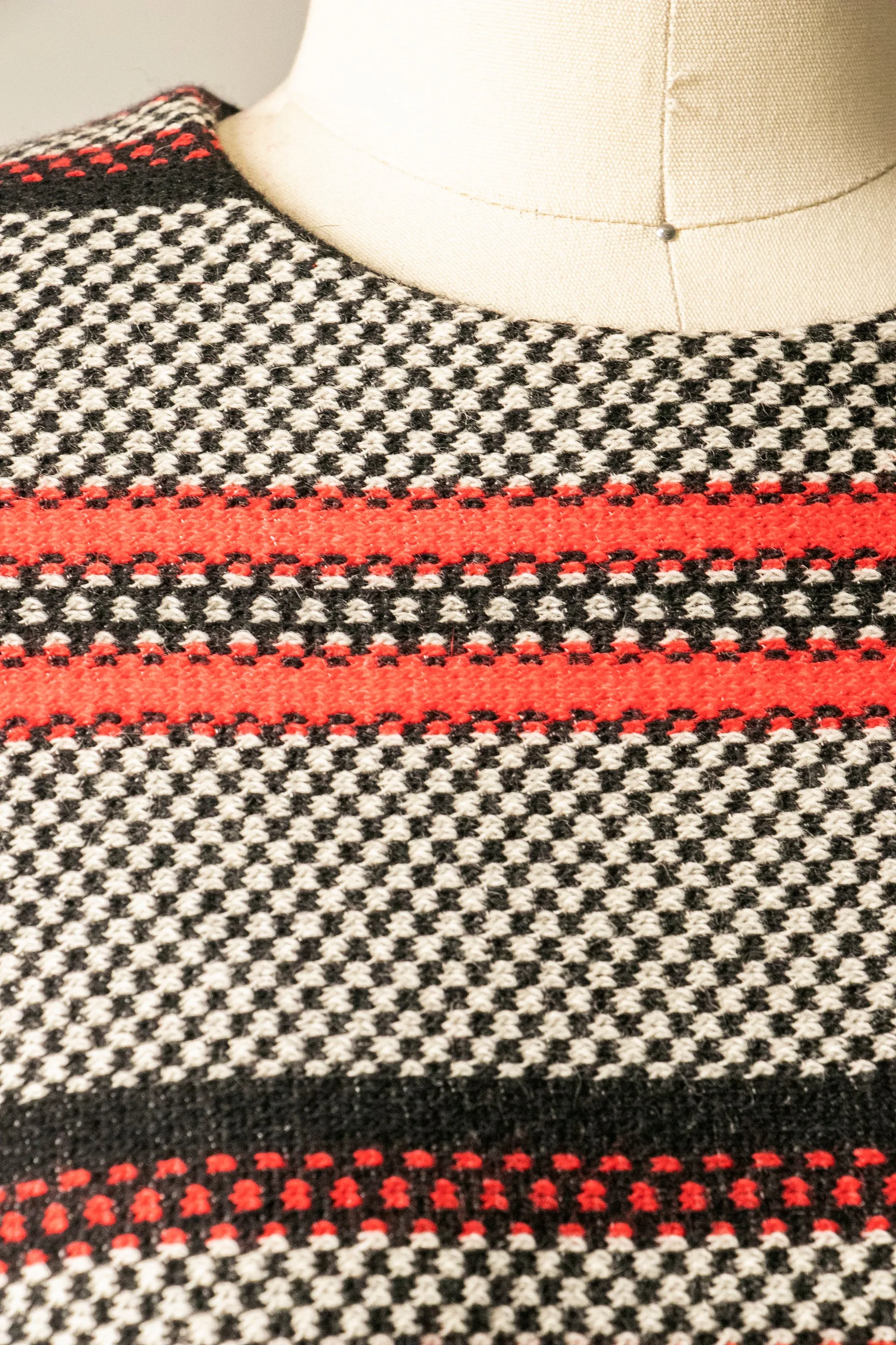 1960s Knit Top Striped Wool J. Tiktiner M