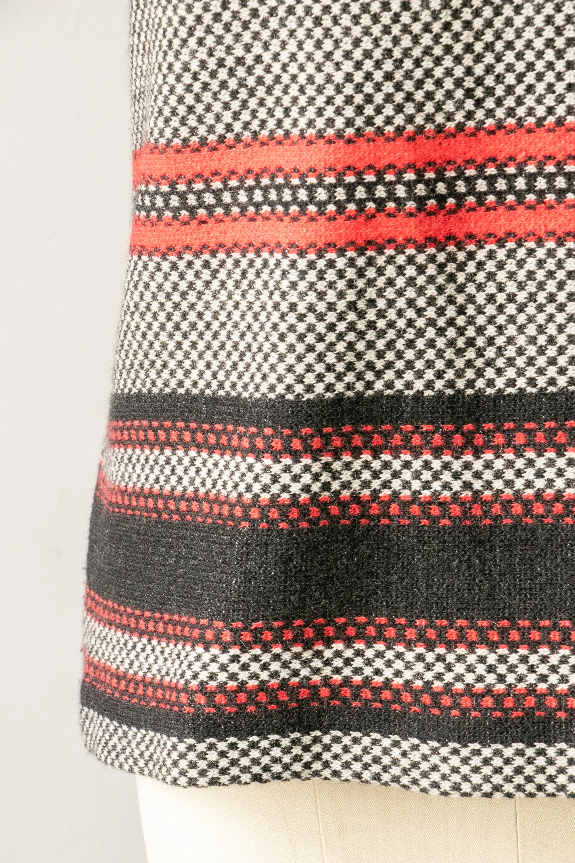 1960s Knit Top Striped Wool J. Tiktiner M
