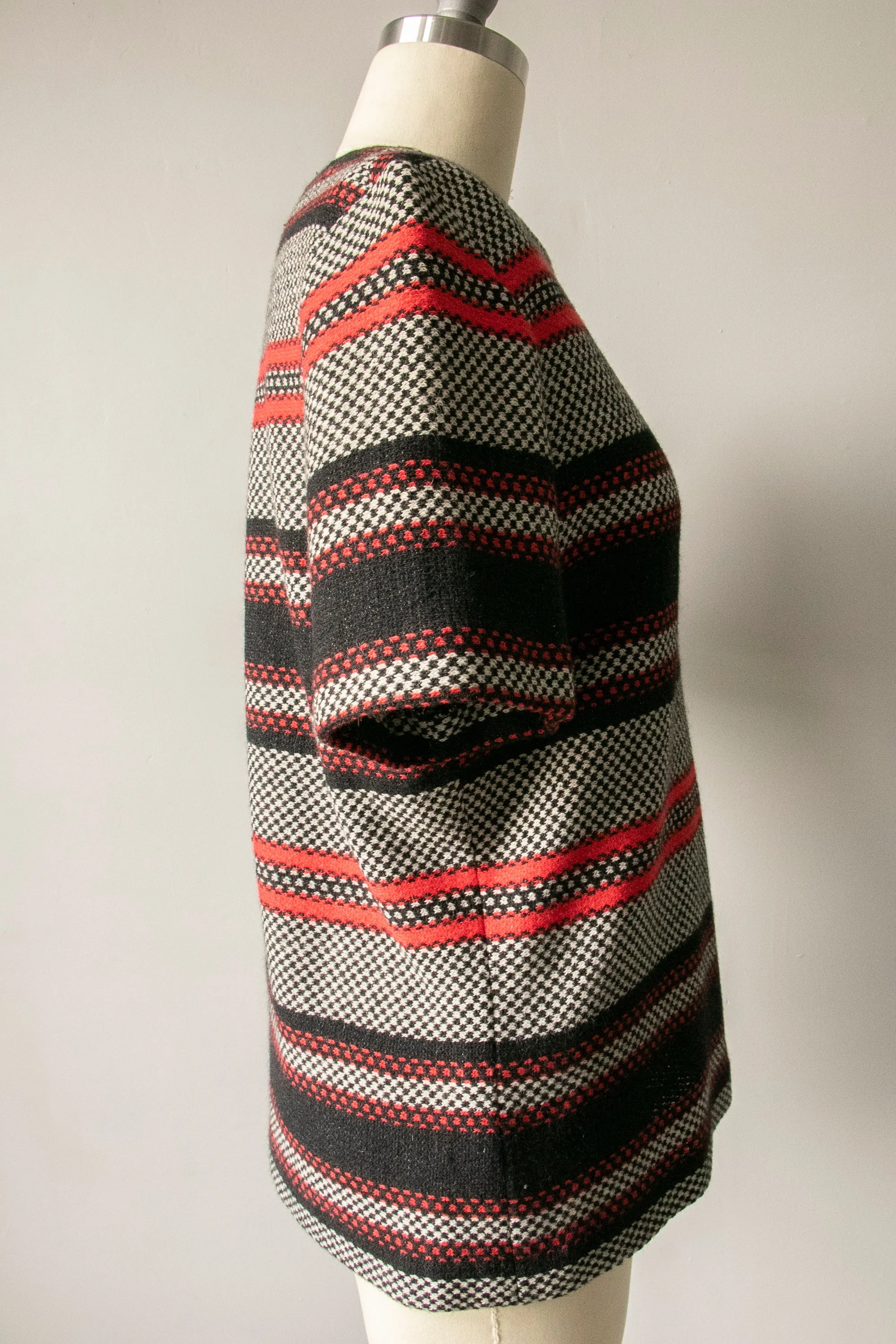 1960s Knit Top Striped Wool J. Tiktiner M