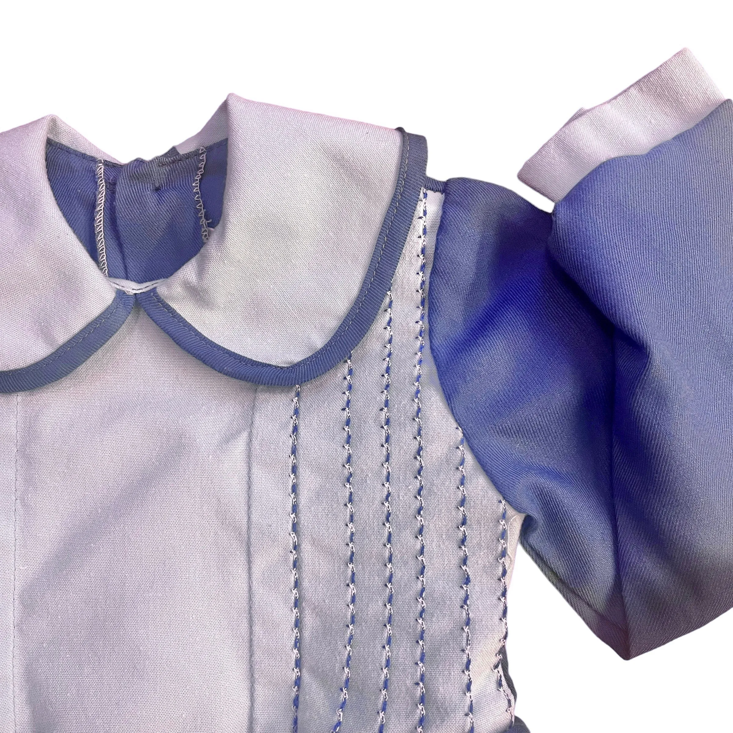 1970's Blue Peter Pan Collar Dress  / 18-24 Months