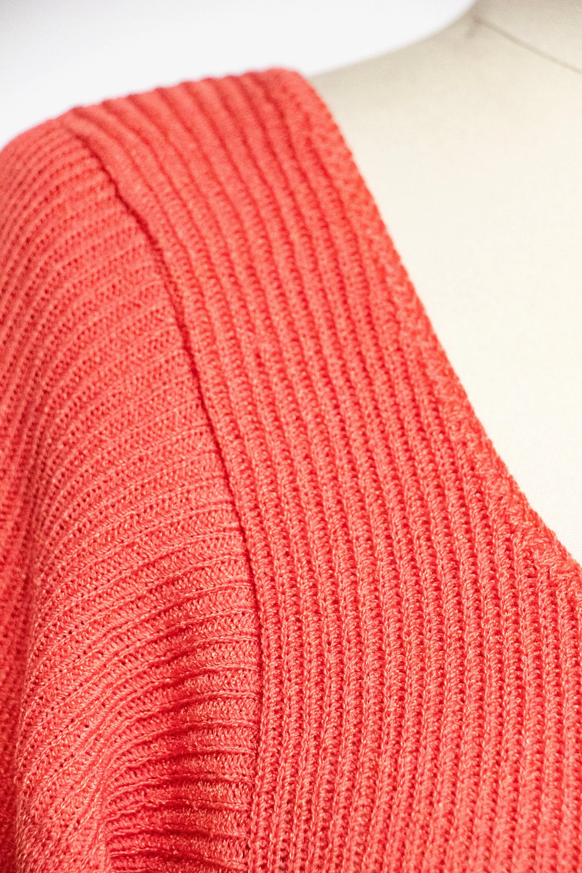 1970s Maxi Knit Dress Knit Bishop Sleeve M