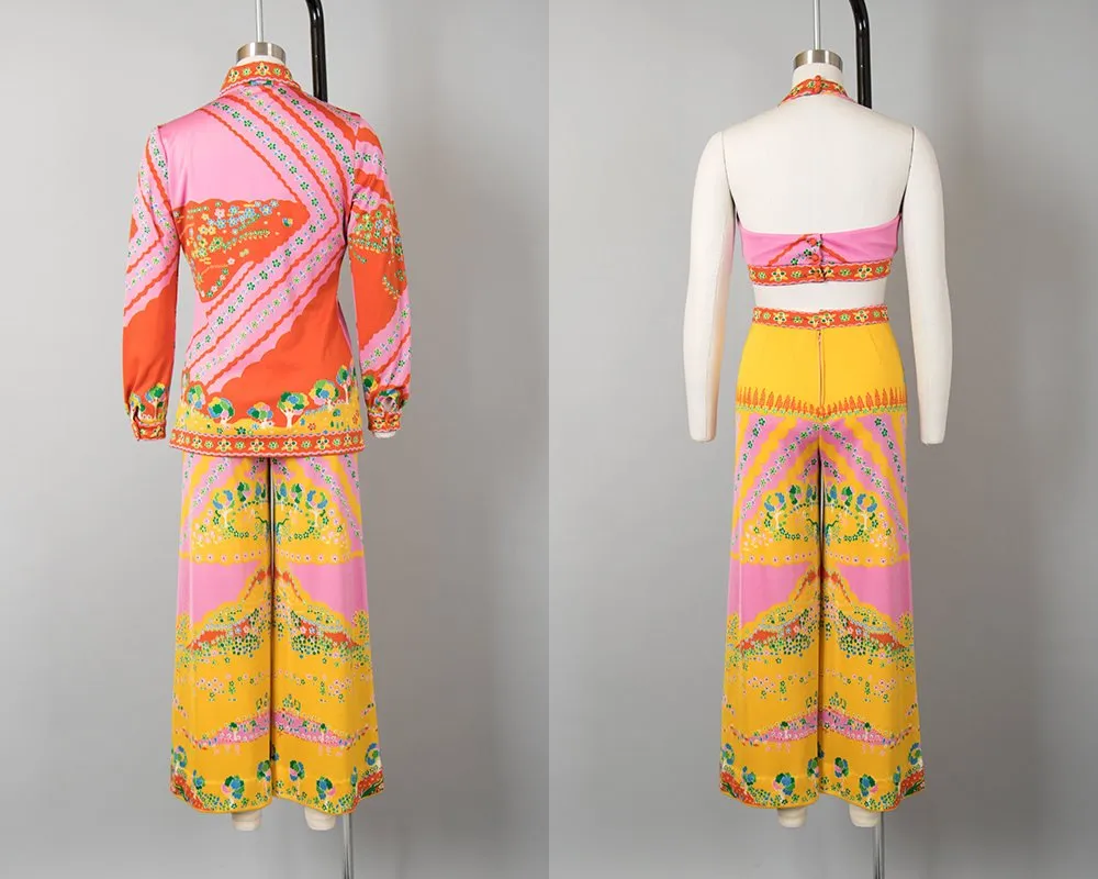 1970s Paganne Pop Art Novelty Print Three-Piece Set | small
