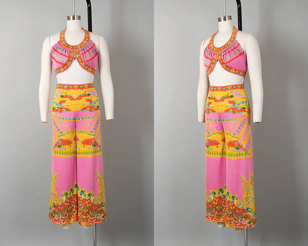 1970s Paganne Pop Art Novelty Print Three-Piece Set | small