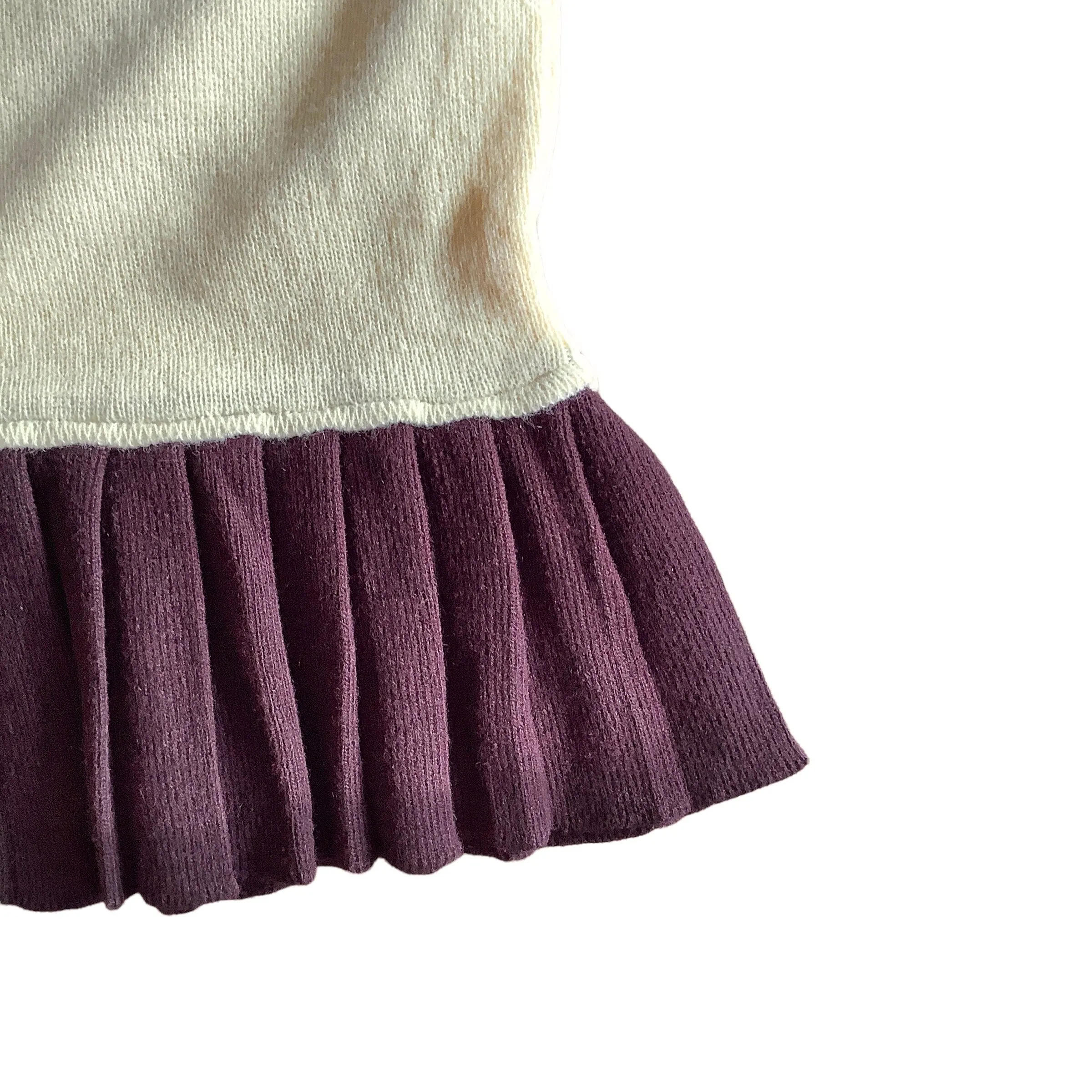 1970's  Yellow / Brown Knitted Dress 2-3Y