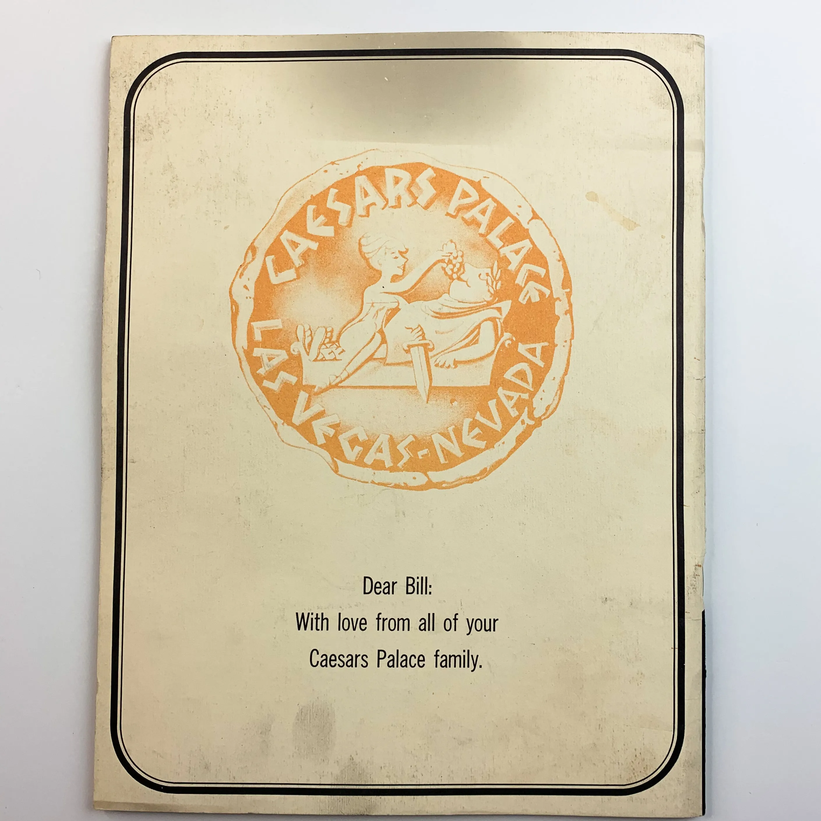 1977 A Night With Jean And Billy Weinberger Ceasars Palace Las Vegas Program