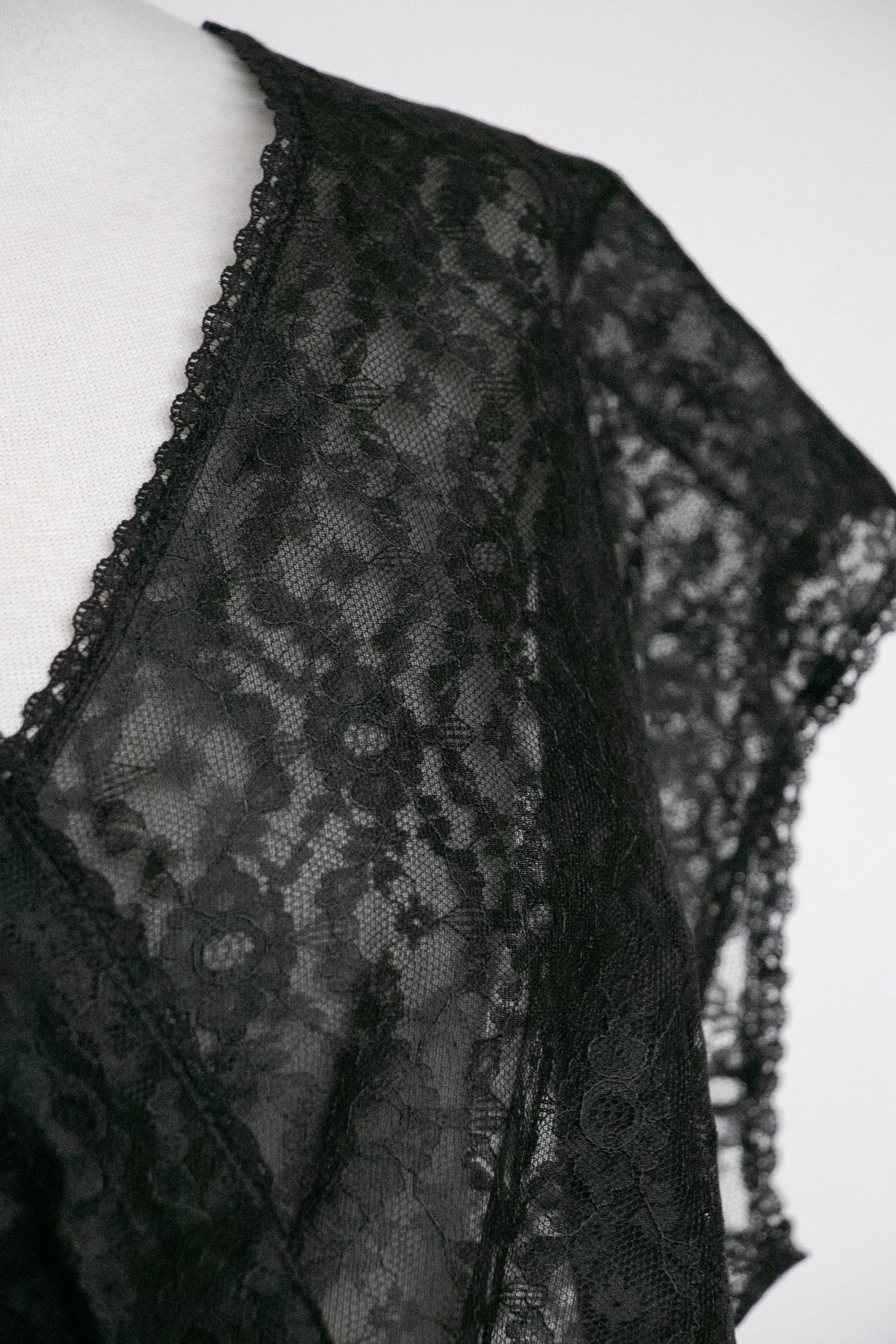 1980s Jumpsuit Lingerie Loungewear Sheer Lace Onesie
