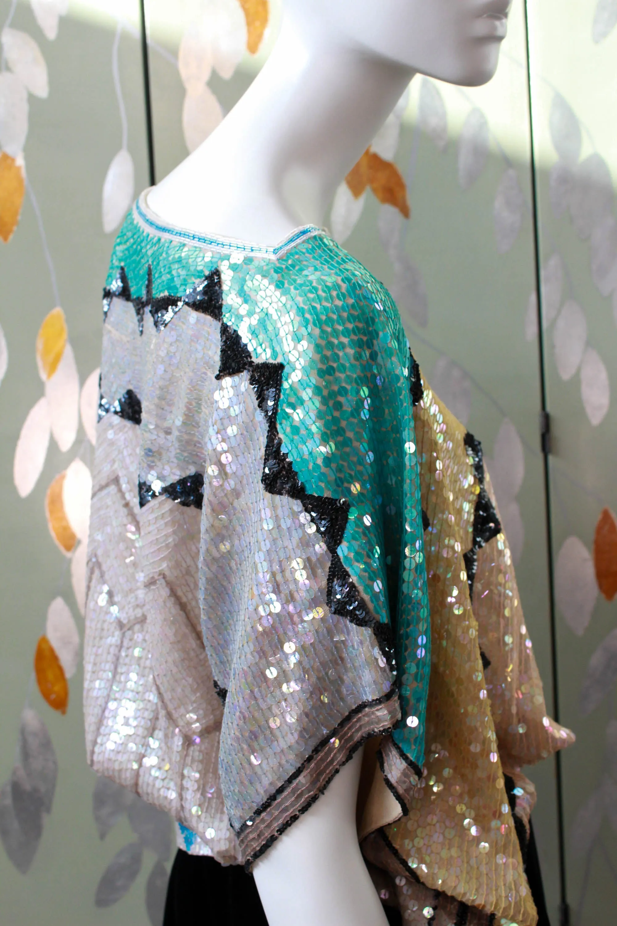 1980s Sequin Geometric Top, Medium/Large