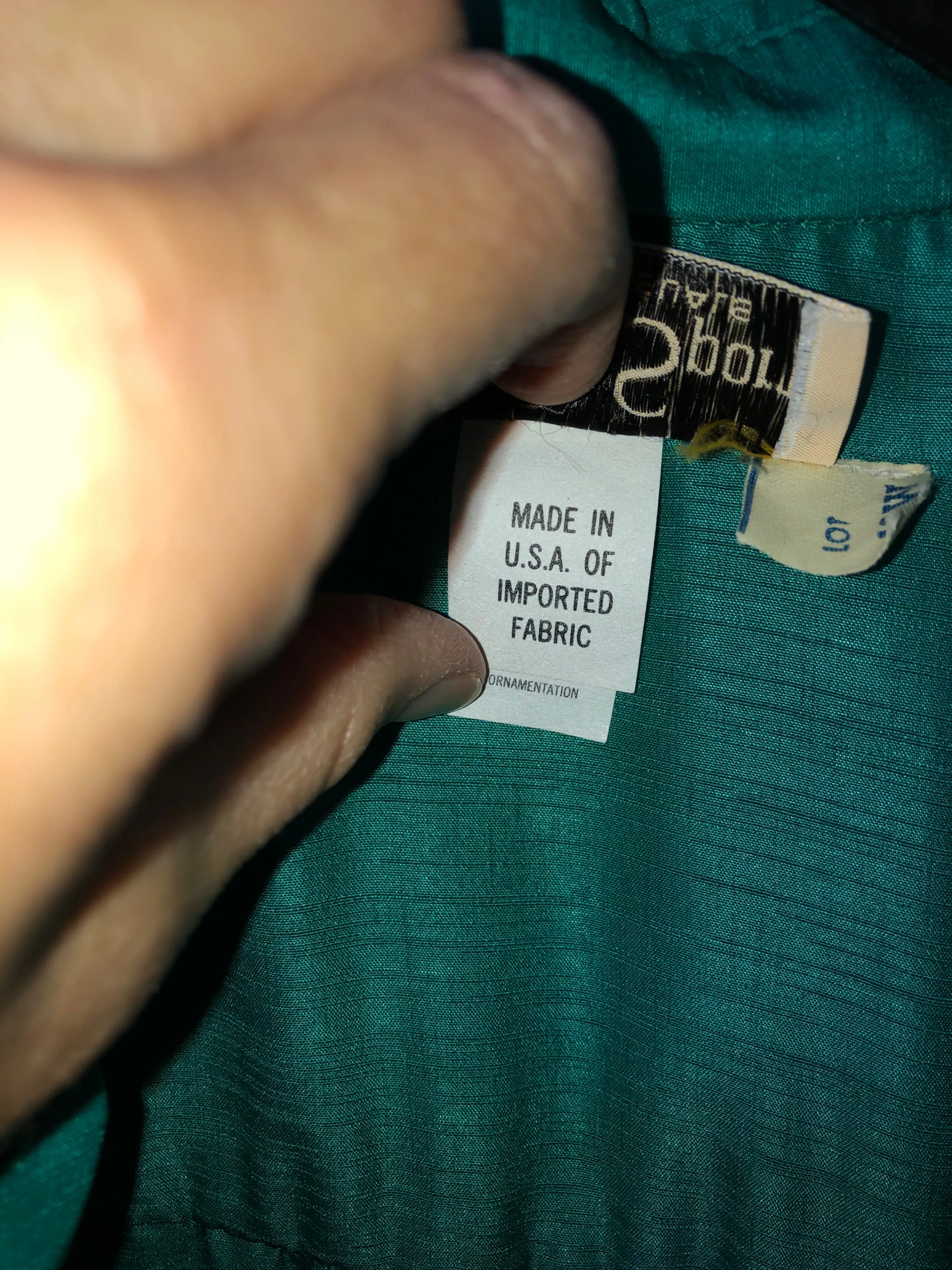 '70’s ILGWU Green Pleated Shirtwaist Dress with Tie Belt by Schrader Sport