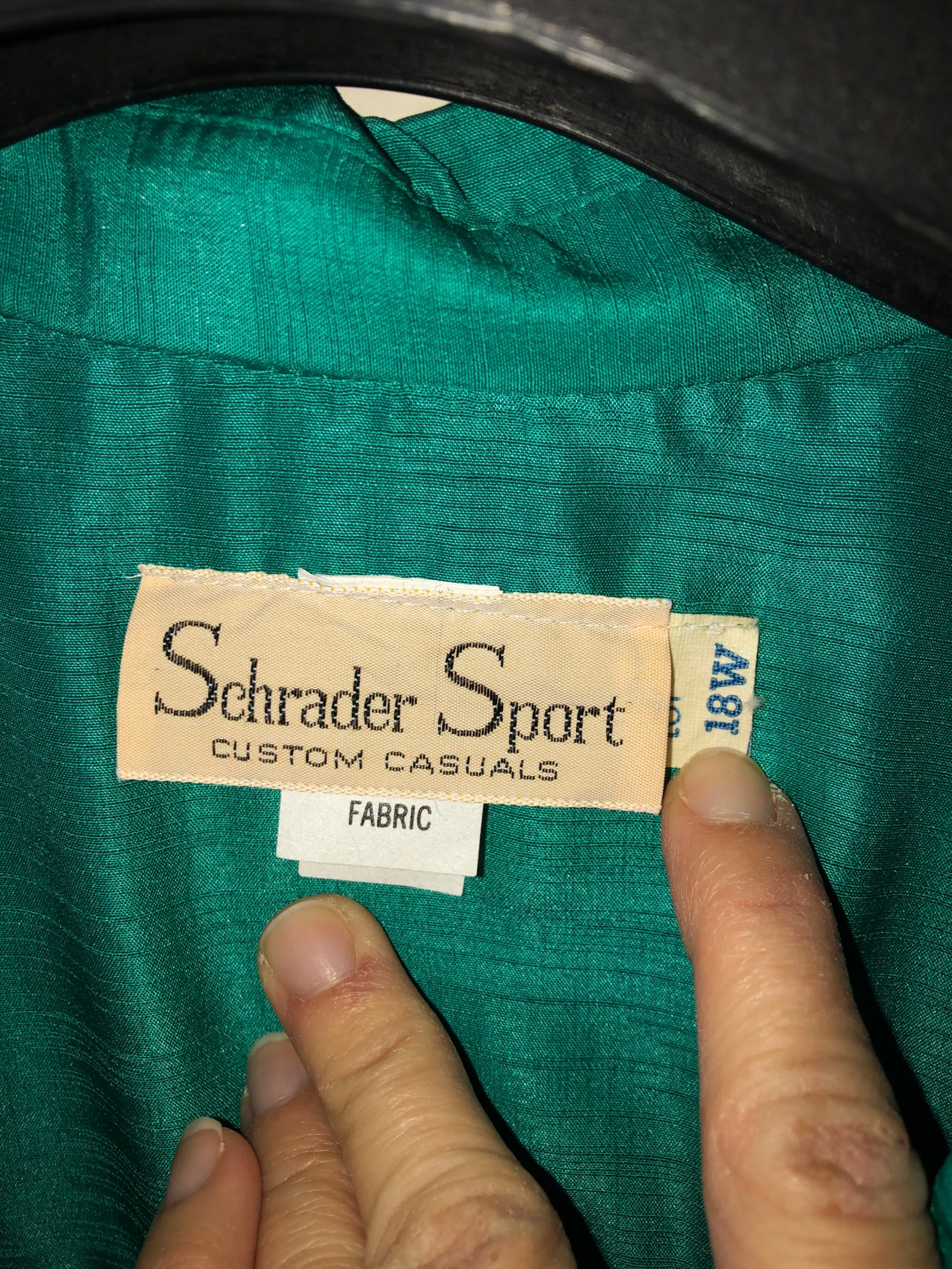 '70’s ILGWU Green Pleated Shirtwaist Dress with Tie Belt by Schrader Sport