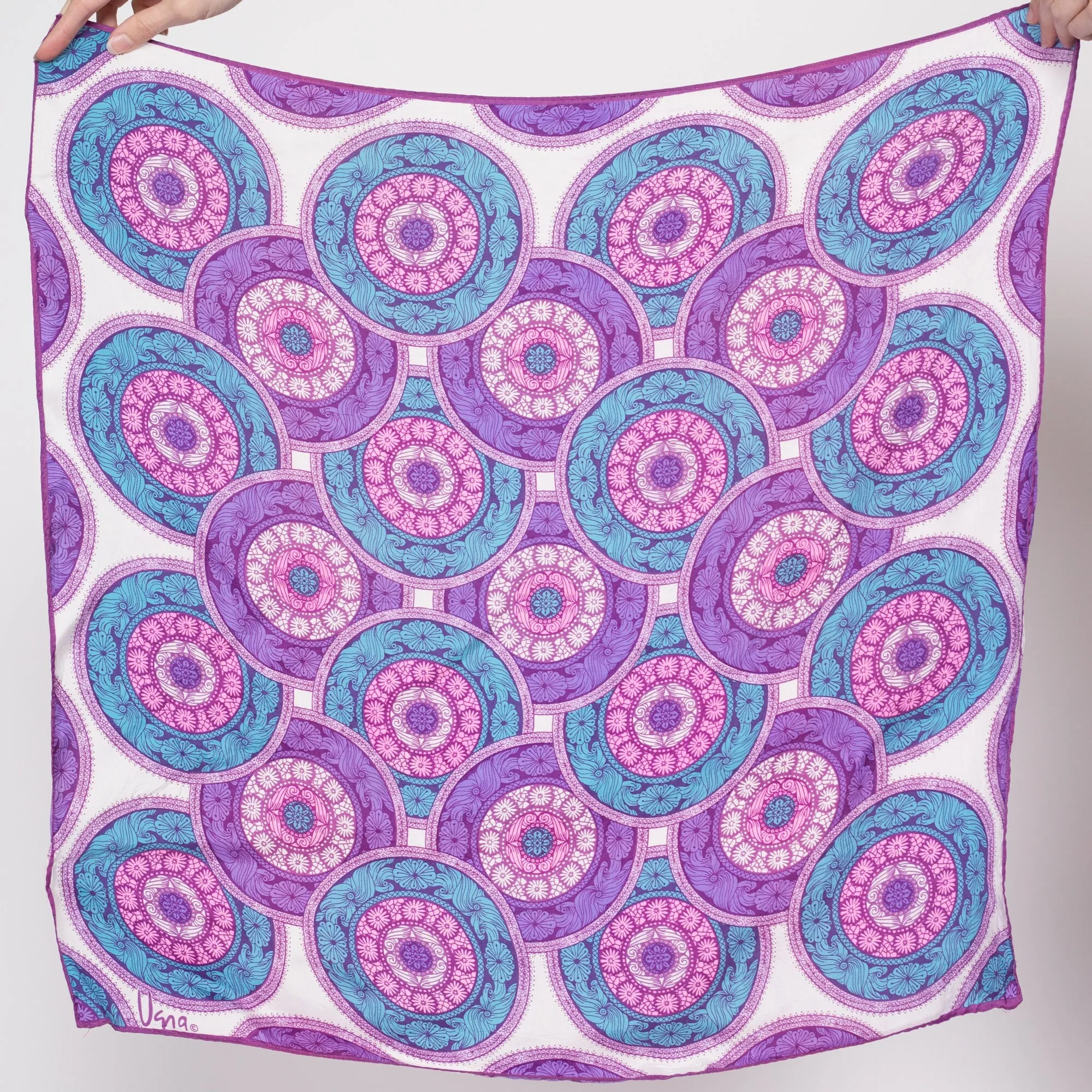 70s Vera Neumann Floral Square Scarf