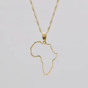 Africa Outline Necklace