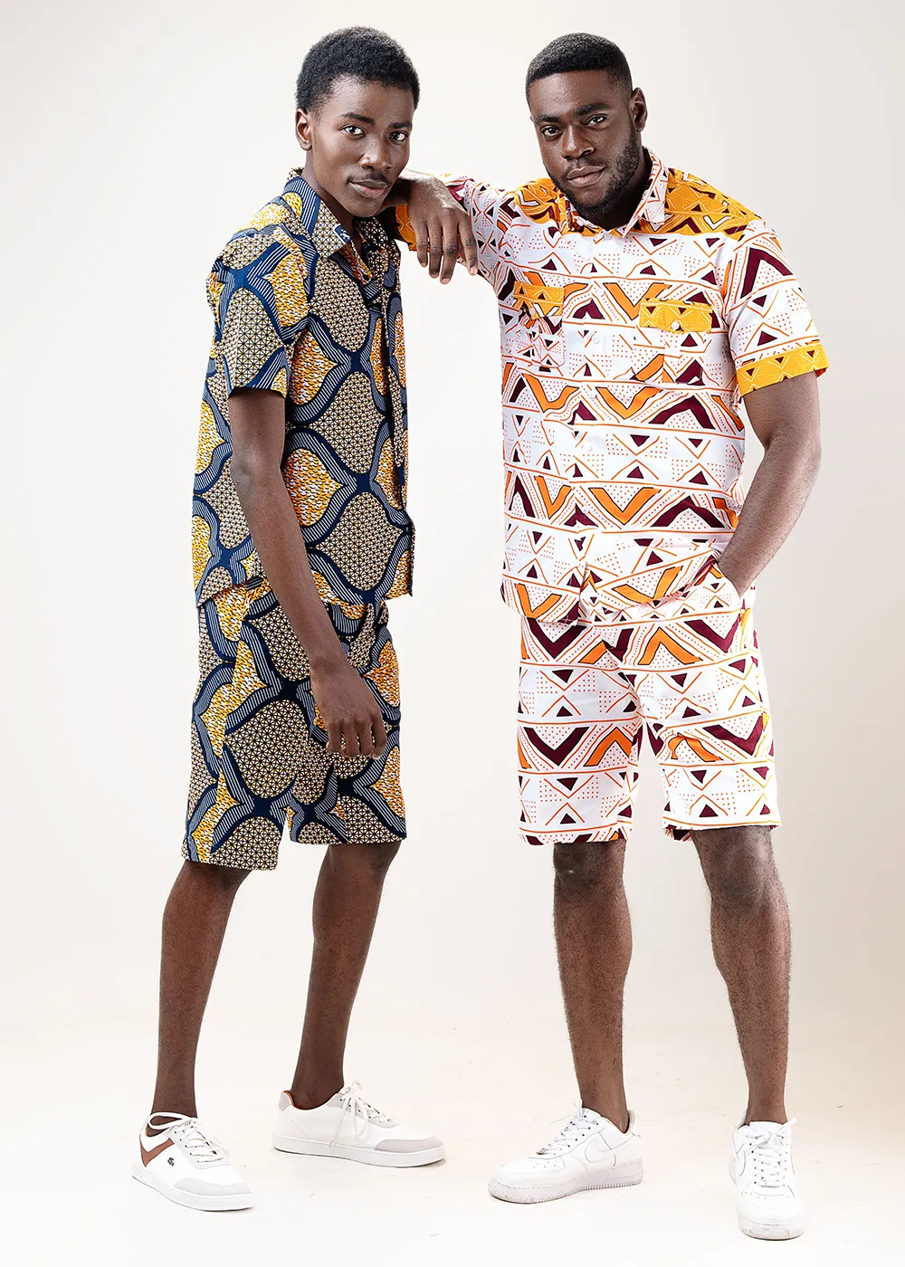 AFRICAN PRINT MANE SHORT SLEEVE SHIRT & MATCHING SHORTS