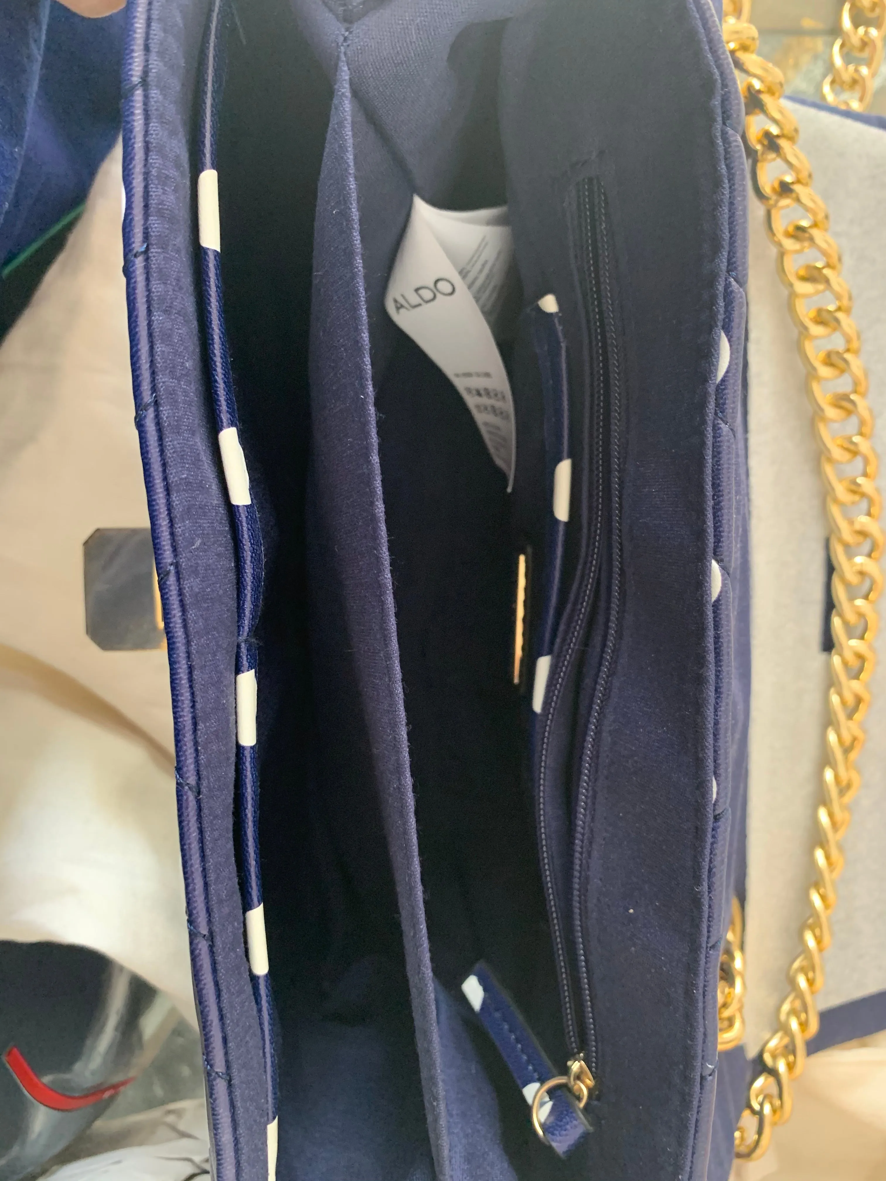 ALDO Blue Floral Quilted Shoulder Bag | Gently Used |