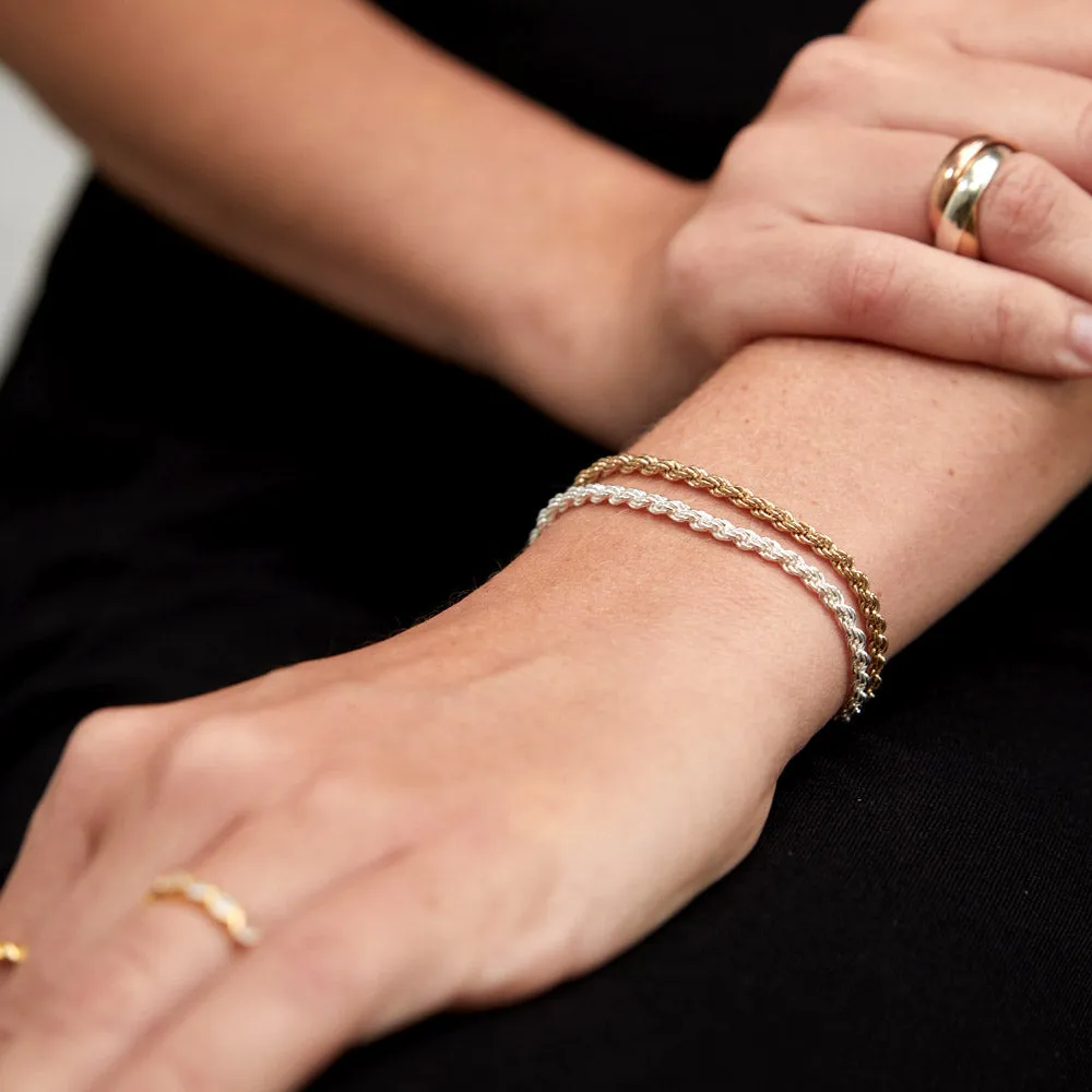 Alhambra Sterling Silver Rope Bracelet