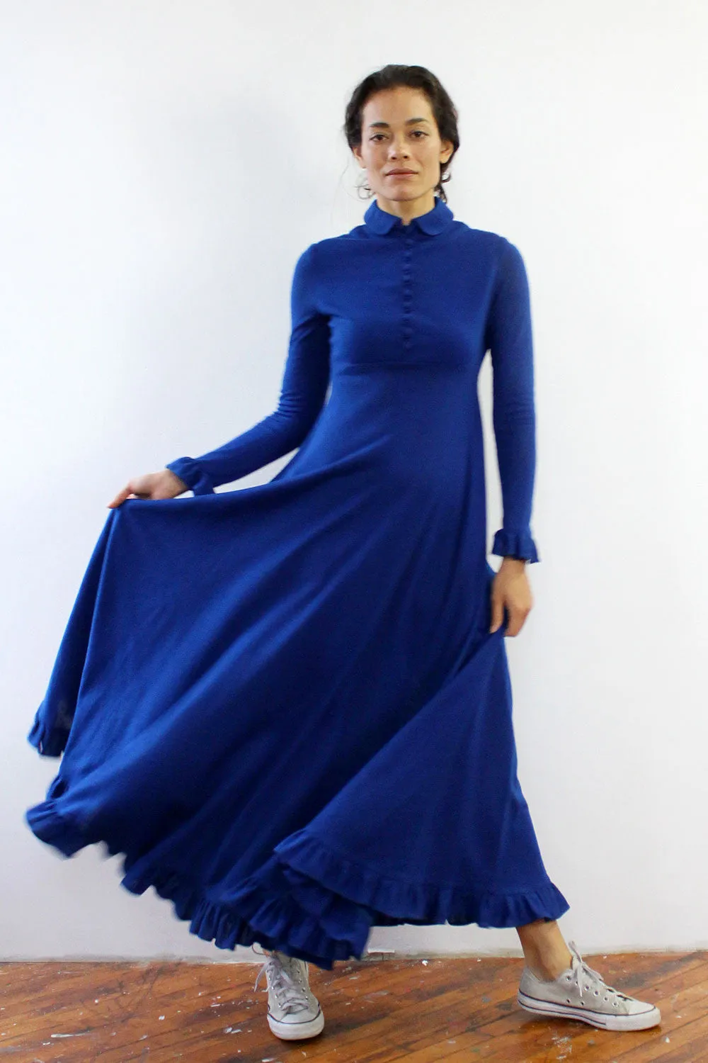 Anne Fogarty Ruffled Maxi Dress XS/S