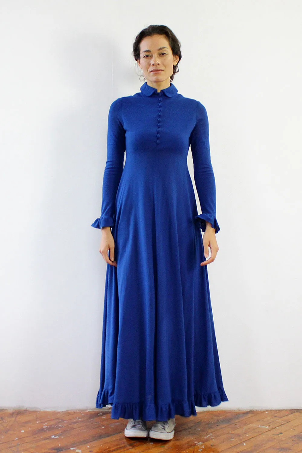 Anne Fogarty Ruffled Maxi Dress XS/S