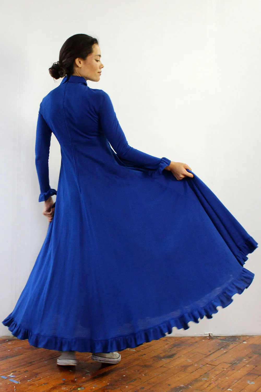 Anne Fogarty Ruffled Maxi Dress XS/S
