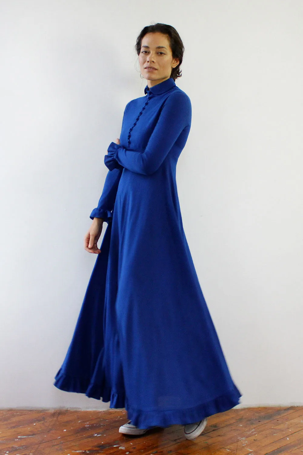 Anne Fogarty Ruffled Maxi Dress XS/S