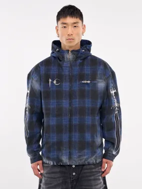 Arab Sword Flannel Zip-Up (JK2303-BLUE)
